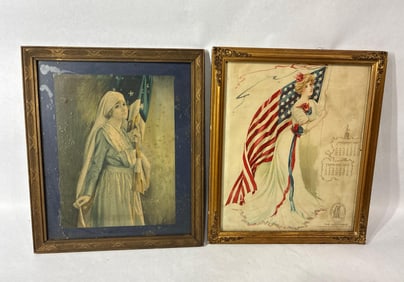 1903 Life Insurance Society Framed Pictorial Framed Calendar & Gene Pressler Print