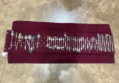 International Silver Co. W.M. Rogers Silver Plated Service Ware Set in Folding Case