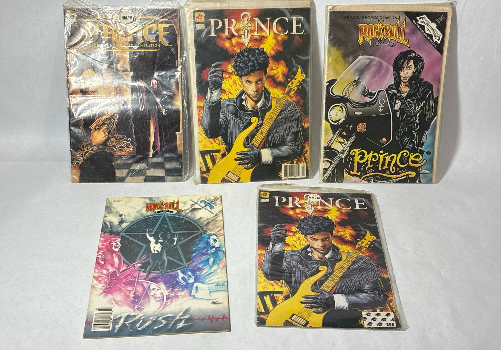 Prince Comic Books, Rock n Roll Comics Lot of 5 Including Rush: This lot of comics include Prince, Prince and the New Power Generation, Rock and Roll Rush, Prince/George Clinton