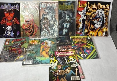 Comic Book Lot Inc. Lady Death, Marvel, Wizard, Dark Horse, Tapestry and More