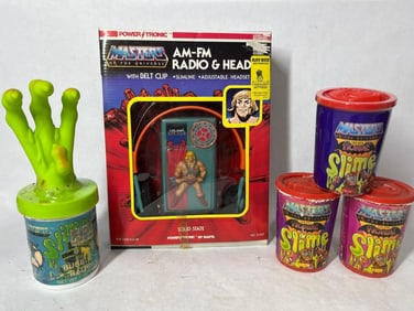 Masters of The Universe NOS AM/FM Radio Headset and Slime