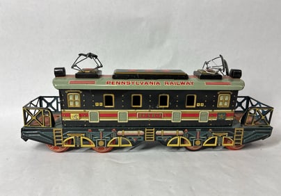 1960's Pennsylvania Railway Tin Litho Friction Train Toy
