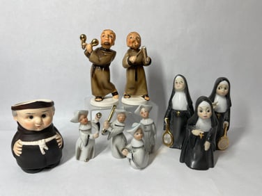 Napco & Lefton Porcelain Nuns and Monks