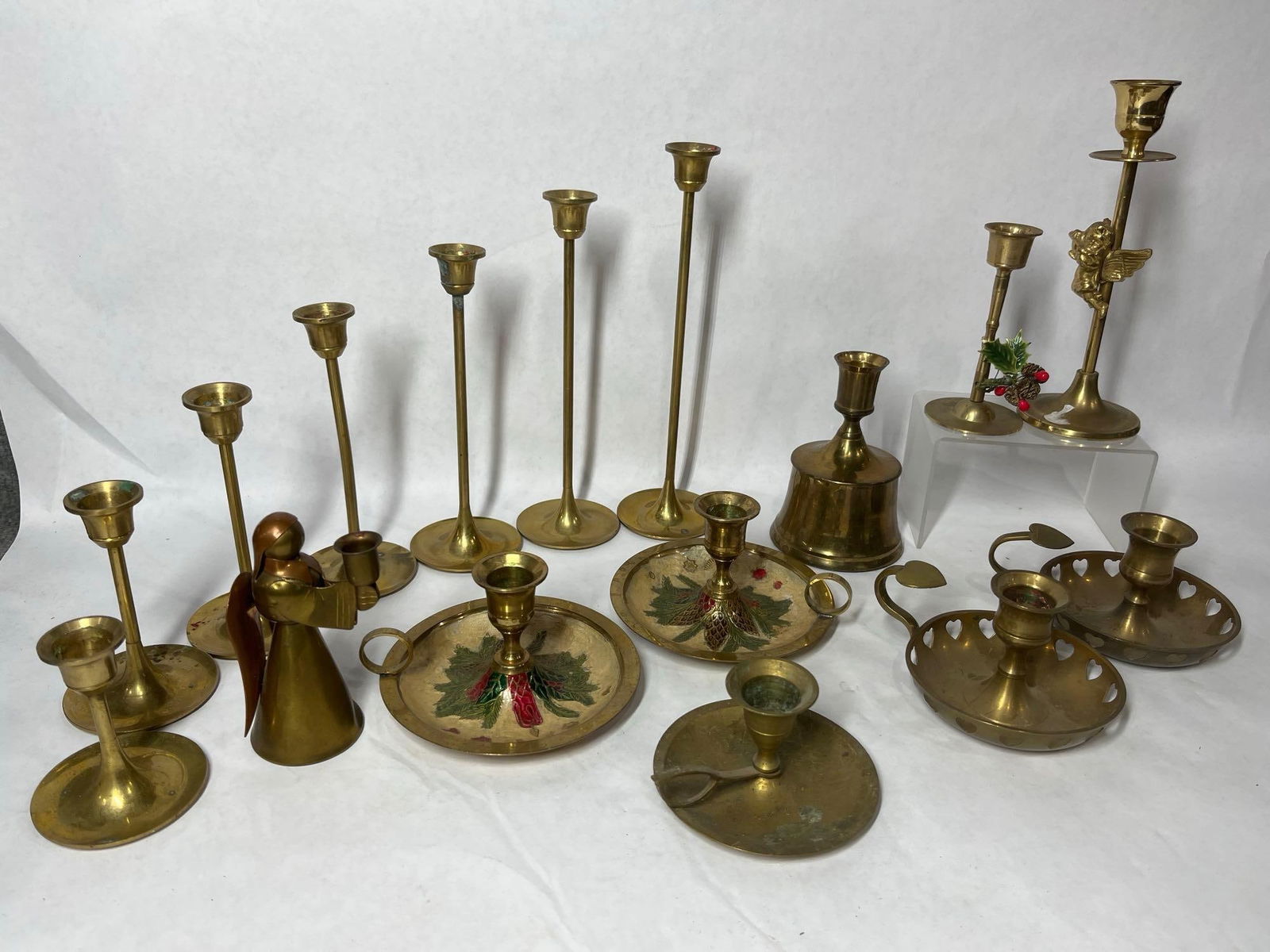 Brass Christmas Candleholders (1 of 7)