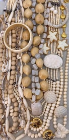 22 pc Natural and Created Exotic Hand Carved Jewelry Collection