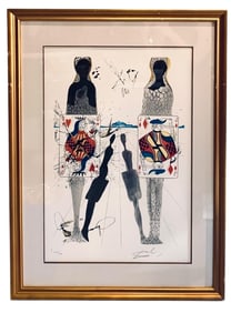 Salvador Dali 121/250 The Queen's Croquet Ground Signed Alice in Wonderland 1960s Heliogravure Art