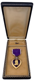 WWII US Veteran Cpl. Joseph Karasevic Military Purple Heart Medal