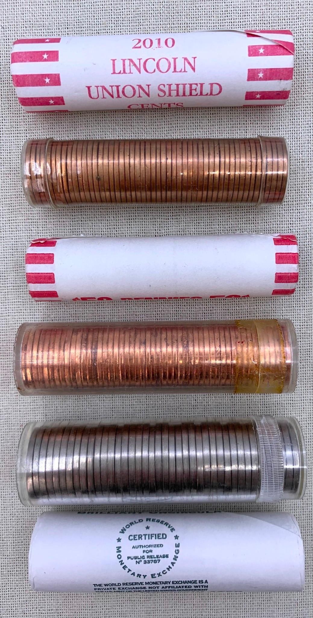 6 Rolls of US and Canadian Brilliant and Uncirculated Nickel and Penny Coins (1 of 10)