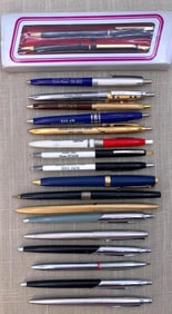 20 Vintage Wings, Parker, Scheaffer's, National, AutoMagic Old Lorain Business Advertising Pens