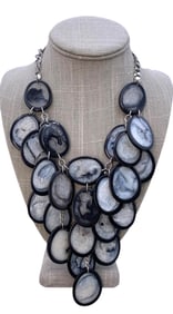 36 pc Vintage Black and White Costume Jewelry Collection