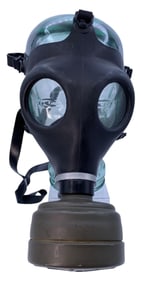 Vintage German Steampunk Gas Mask and NOS German Zivilschutz Filter 68