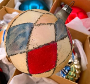 23 Vintage Mercury Glass Christmas Tree Ornaments