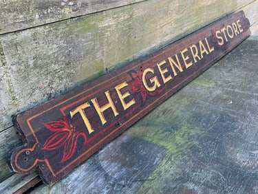 Old Wood Hand Painted Large Primitive General Store Advertising Sign