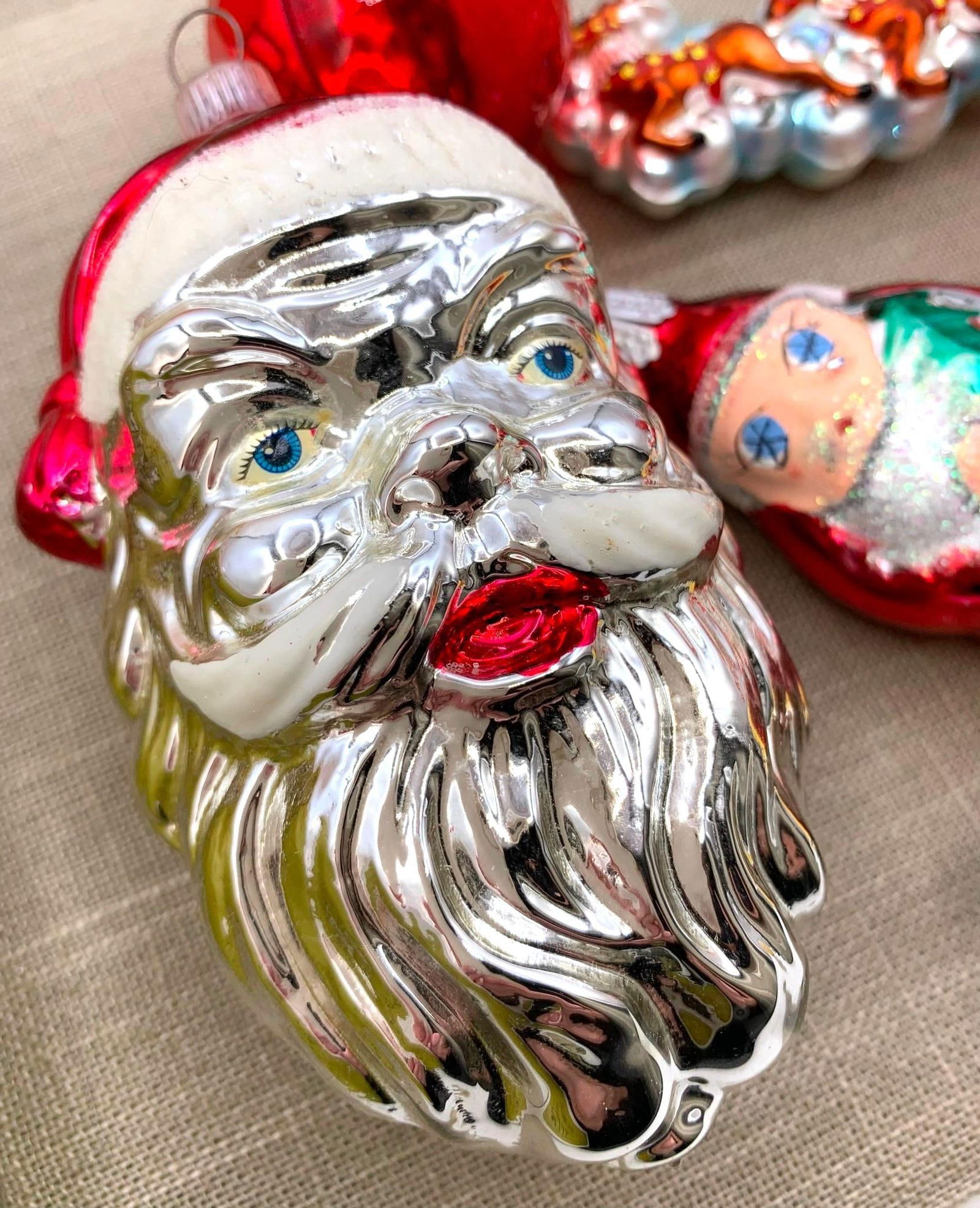 18 pc Vintage West Germany, East Germany, Shiny Brite, Ruby Red Christmas Tree Ornament Collection (1 of 11)