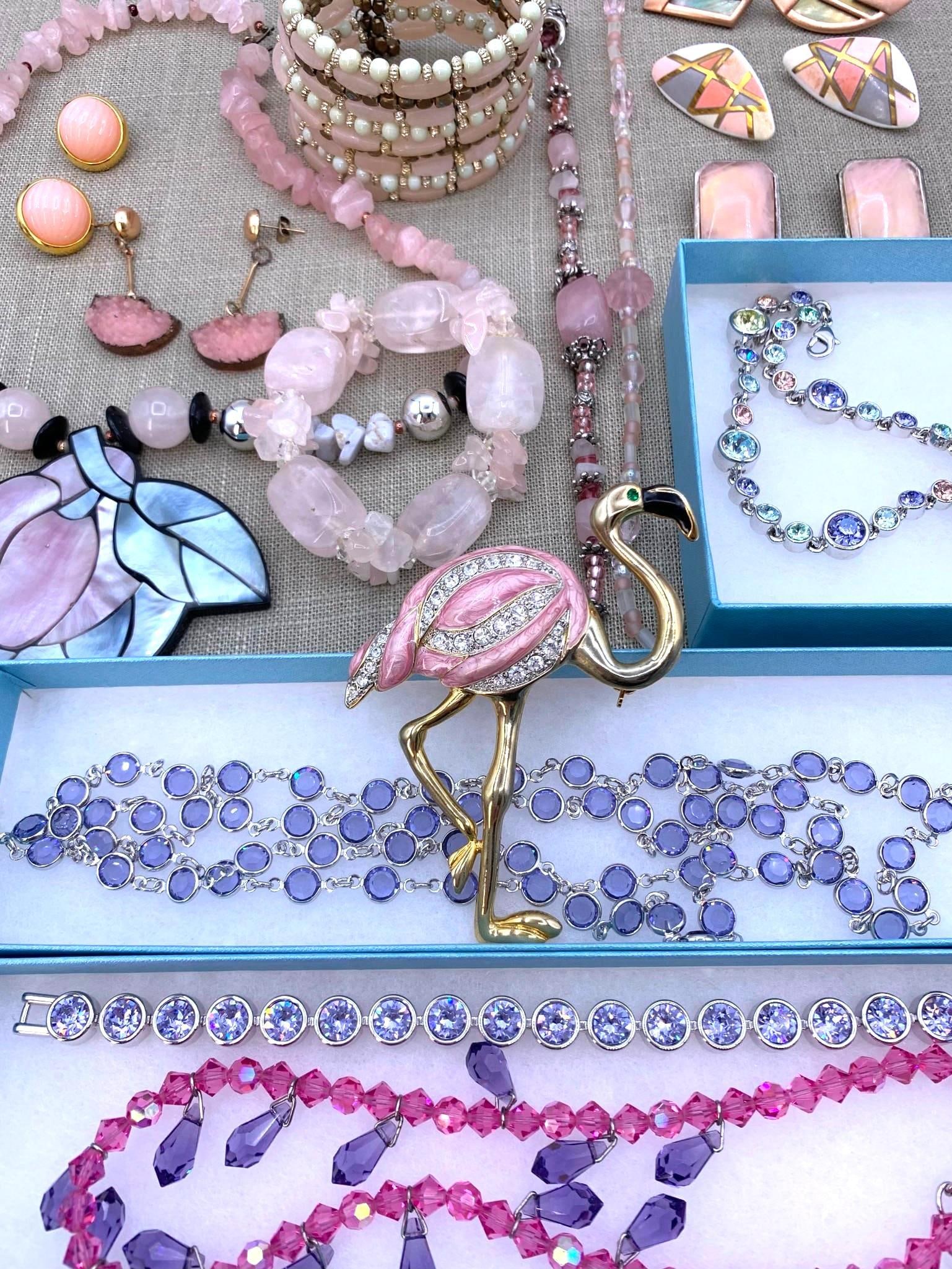 20 pc Unworn Touchstone Crystal Swarovski and Vintage Rose Quartz Jewelry Collection (1 of 14)