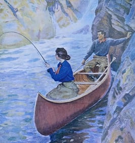 12 Vintage Hunting Advertising Reprint Firearm, Ammunition, Fishing, Cabin, Lodge Lithographs