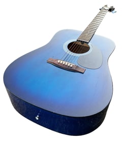 Vintage Royal Blue Johnson JG-610 6 String Acoustic Guitar