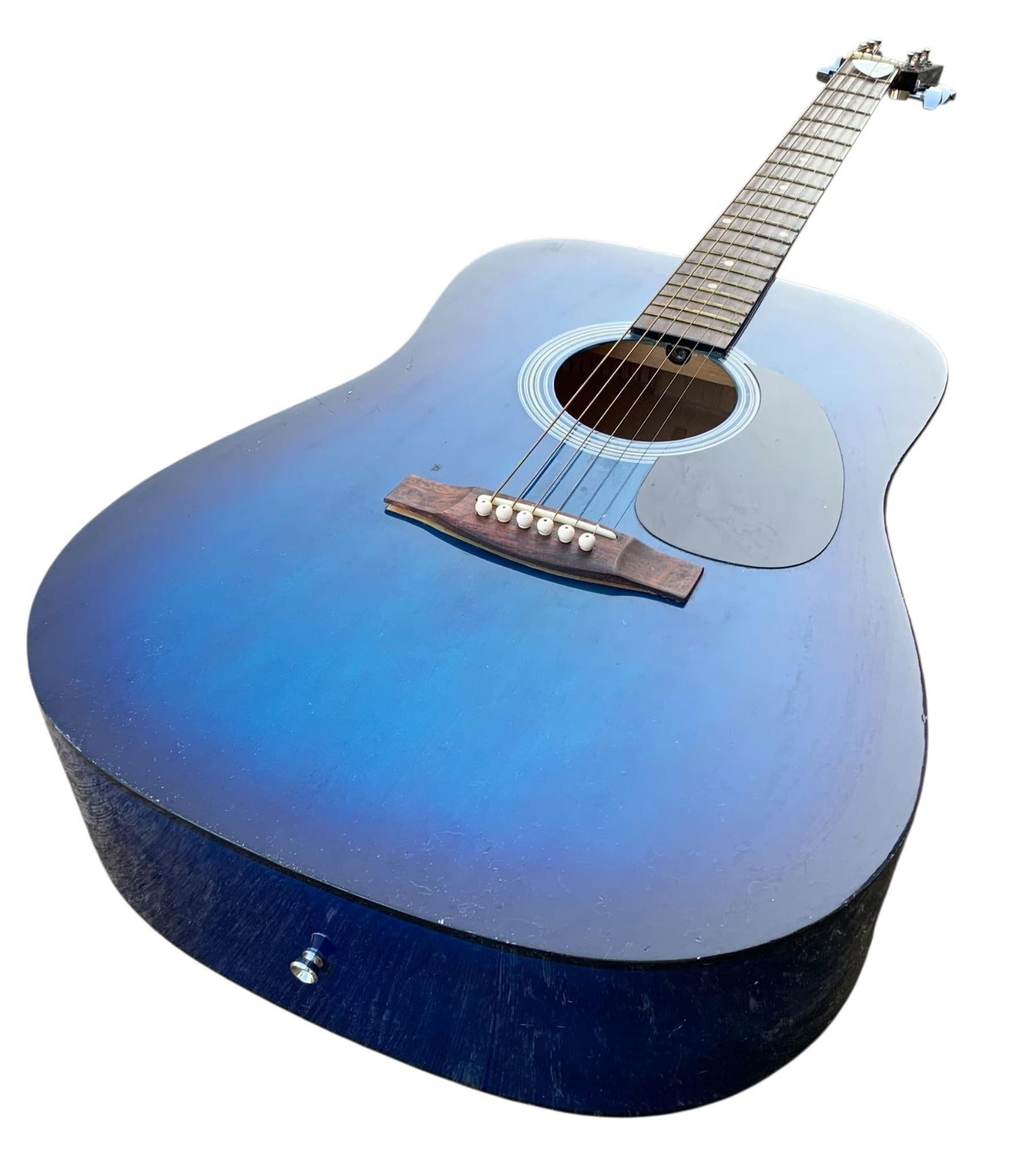 Vintage Royal Blue Johnson JG-610 6 String Acoustic Guitar (1 of 13)