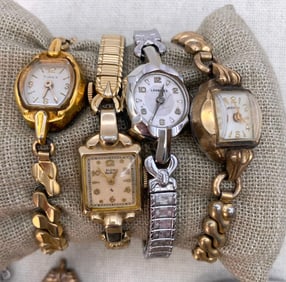 21 pc Vintage Ladies Longines, Belrus, Elgin, Wittnauer, Bulova, Caravelle, Wristwatches and Pendant