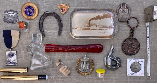 17 pc Antique to Vintage Cedar Point, Orchard Beach, 1922 Camp Seneca, Miniature Oddities Collection