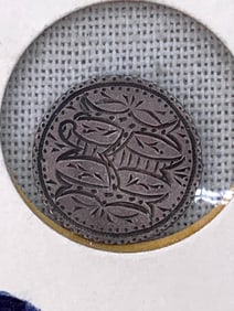 Antique Victorian 1876 10 cent Etched Love Token US Dime Coin