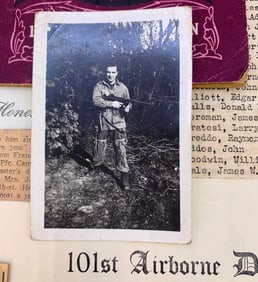 101st Airborne Parachutist WWII Army Corporal Joseph Karasevic US Soldier Wartime Ephemera