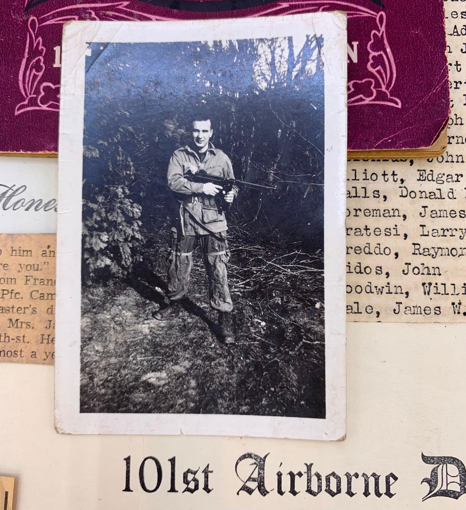 101st Airborne Parachutist WWII Army Corporal Joseph Karasevic US Soldier Wartime Ephemera (1 of 16)