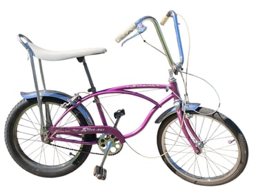 1965 Schwinn Violet Sting-Ray Deluxe Boys Vintage Ape Hanger Handlebar Banana Seat Chopper Bicycle