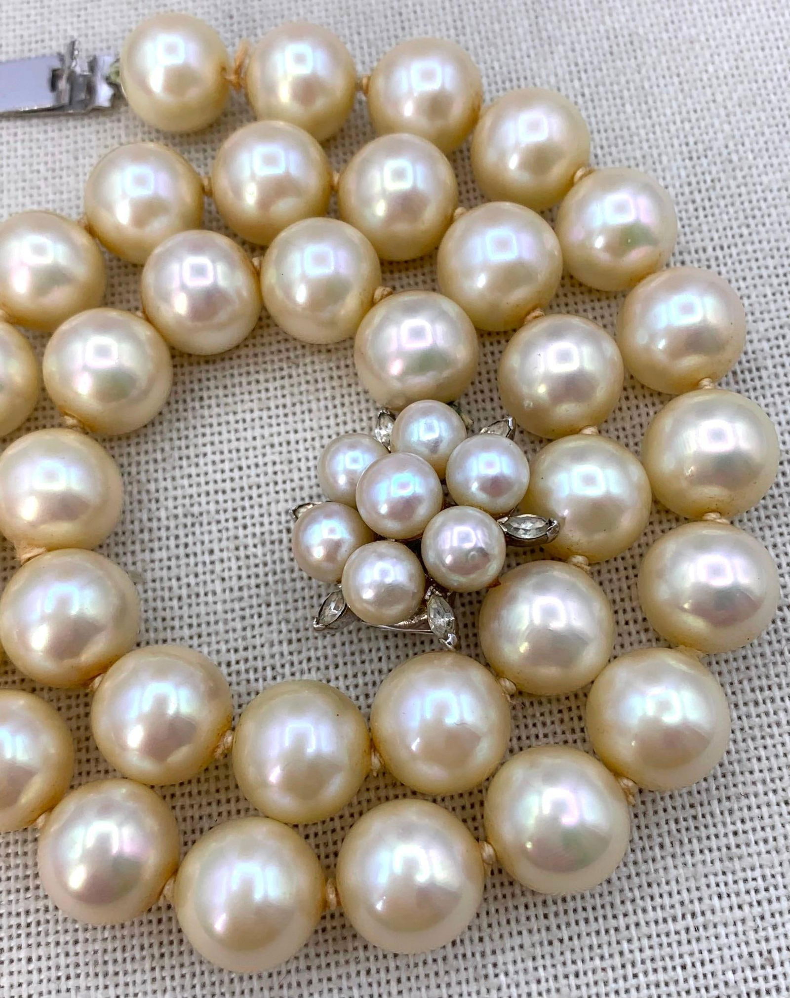 Luxe Vintage JOSEPH MAZER Creamy Genuine and Faux Pearl Choker Necklace (1 of 10)