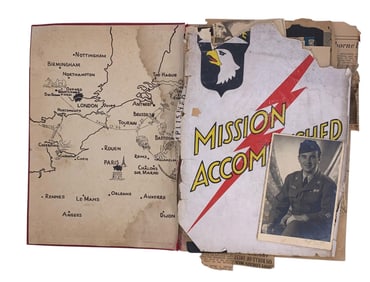 101st Airborne Parachutist WWII Army Corporal Joseph Karasevic US Soldier Wartime Ephemera