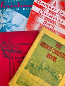Four 1915-1956 Christmas Pageant, Play, Recitations, Christmas Carols, Tableaux Holiday Books