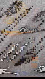 Naval Boatswain's and Trench Whistles, Sterling Navy Brooch, Early French Compass: Germany stamp on one boatswain's whistle, Hong Kong on both of the trench whistles, Sterling hallmark on the 2 3/8" US Navy pin, early 1900's Made in France brass compass with functioning transit lock