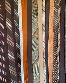 17 Vintage Men's Italian, West Germany, USA Spice and Cocoa Hued Neckties
