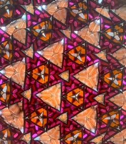 Artisan Made Stained Glass 2 Wheel Kaleidoscope with Wood Base