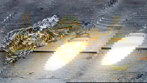 Vintage Underwriters Laboratories Brass Art Nouveau Style Fortune Teller Pendant Wall Sconce Light