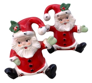 10 Sets Mid Century Santa, Mrs. Claus, Candles, Snowmen, Holiday Tree Christmas Salt & Peppers