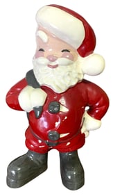 5 Mid Century Betty Lou Nichols Santa, Mrs. Claus and Cherubs Christmas Pottery Statues