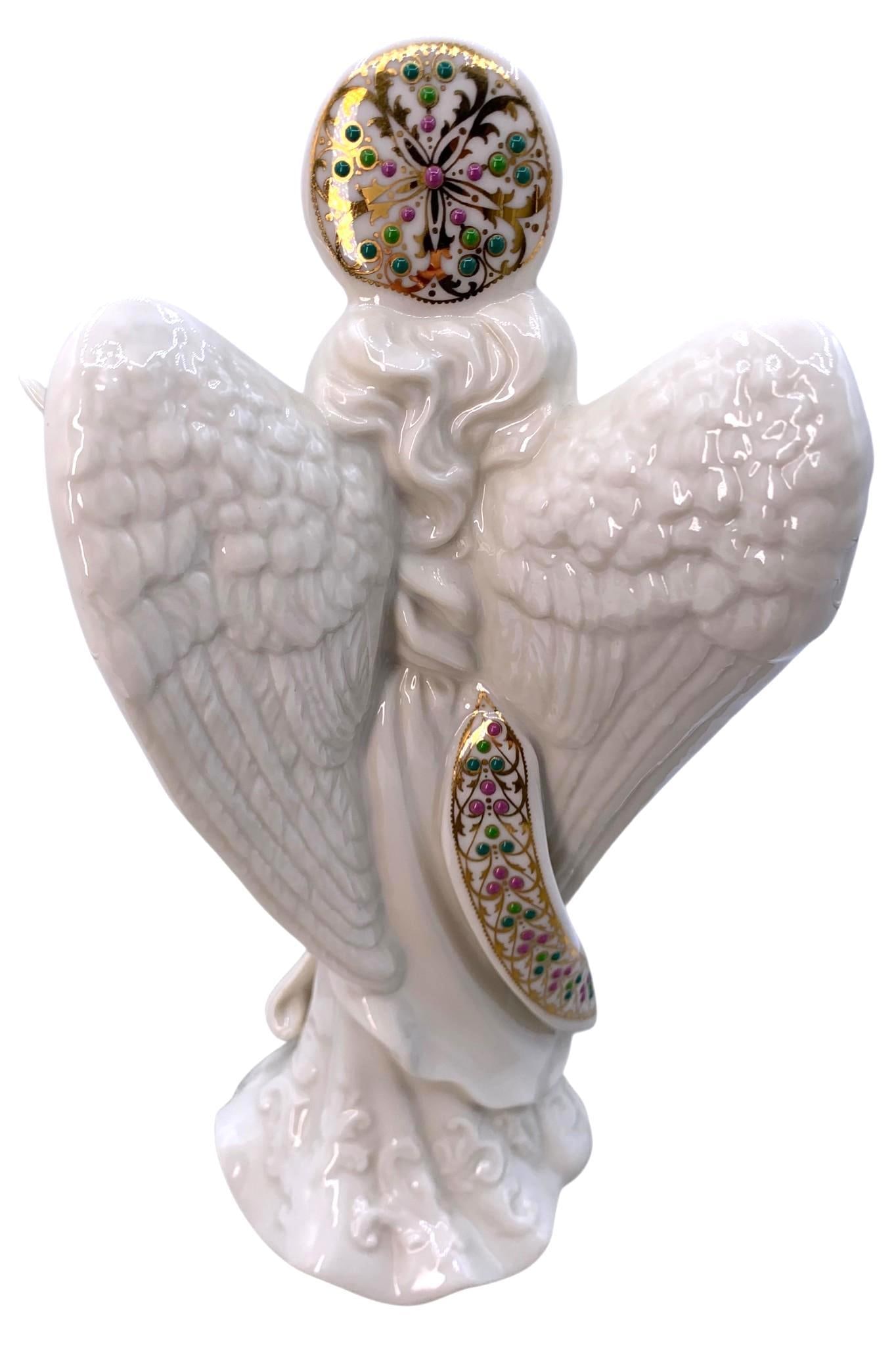 5 pc LENOX China Jewels Angels of Harmony, Love, Light, Peace & Nativity Palm Porcelain Statues (1 of 20)