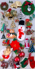 32 pc Vintage Christmas Costume Jewelry Collection