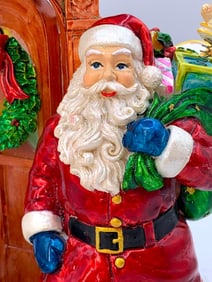 Christopher RADKO Santa Claus Door Step Delight Light-Up Musical Christmas Decoration with Box