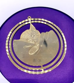 26 Pierced Dimensional Brass Chessie Train, Cat, Snowflake, Bell, Tree Vintage Christmas Ornaments