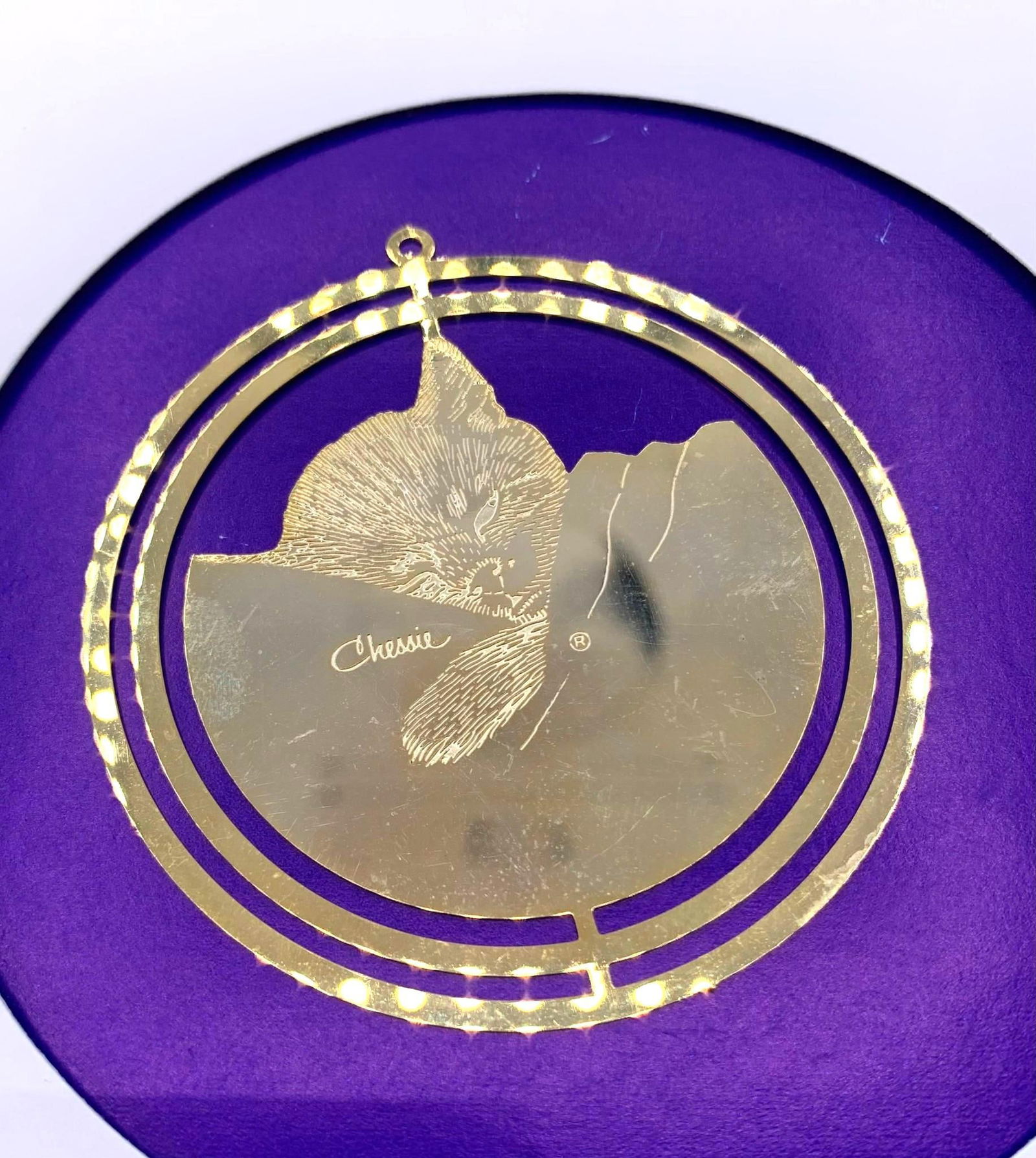 26 Pierced Dimensional Brass Chessie Train, Cat, Snowflake, Bell, Tree Vintage Christmas Ornaments (1 of 17)