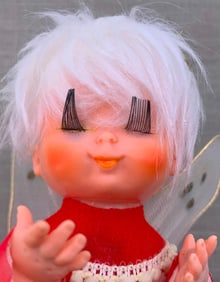 25 Mid Century Japan, Flocked, Yarn, Santa, Snowman, Flying Angel, Christmas Ornaments