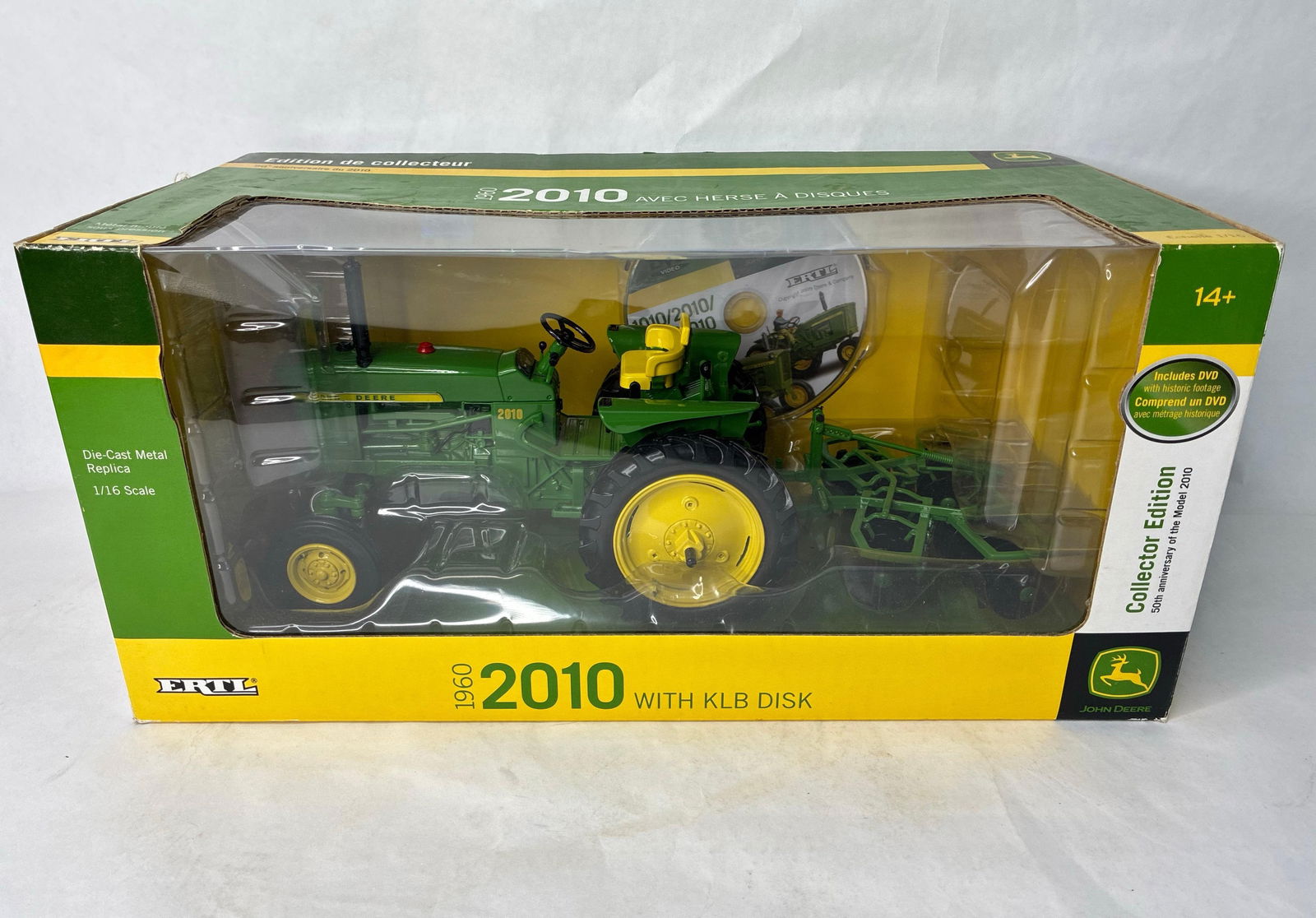 Ertl John Deere 1960 WF 2010 w/ KLB Disk 50th Anniversary Collector Edition Tractor (1 of 7)