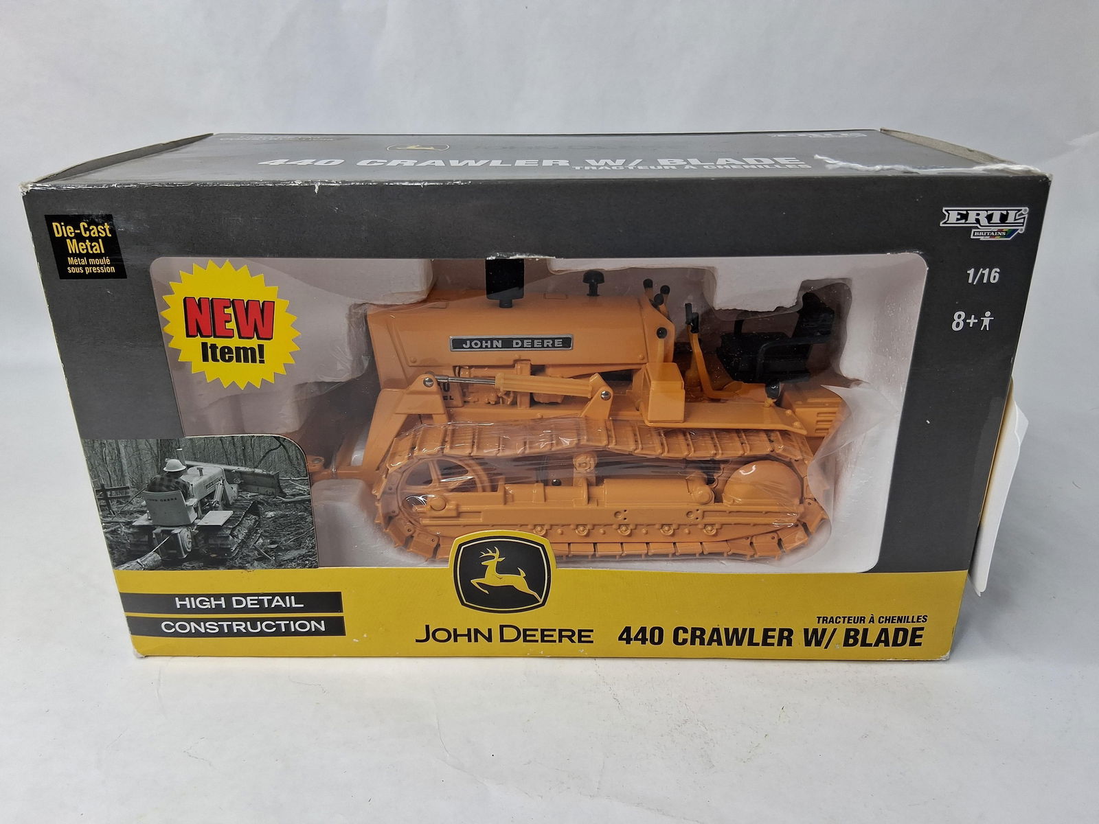 Ertl John Deere 440 Crawler w/ Blade Highly Detailed Construction Edition: NOS 1/16 scale Stock no. 15759A