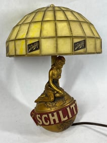 Schlitz Beer Lady Gold World Globe Light