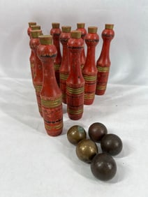 1900s 10 Pin Skittles Game