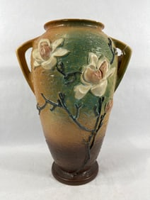 Two Handled Roseville Magnolia Vase
