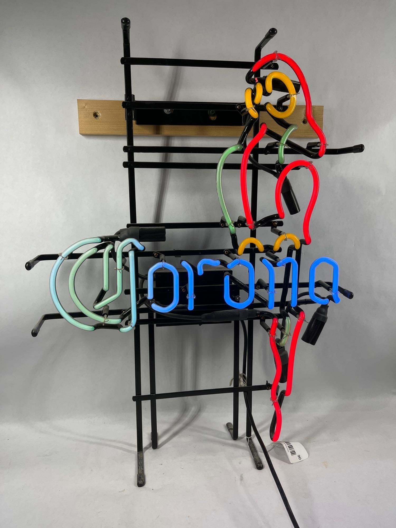 Corona Neon Parrot Light: 4 color neons, in great working condition. 27x20