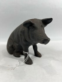 Cast Iron Pig Coin Bank